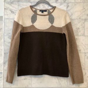 Boden Brown Tan Wool Long Sleeve Sweater Sz. M